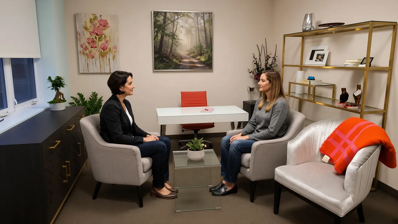 Autism counselling in Guelph session between therapist and client in a calm office