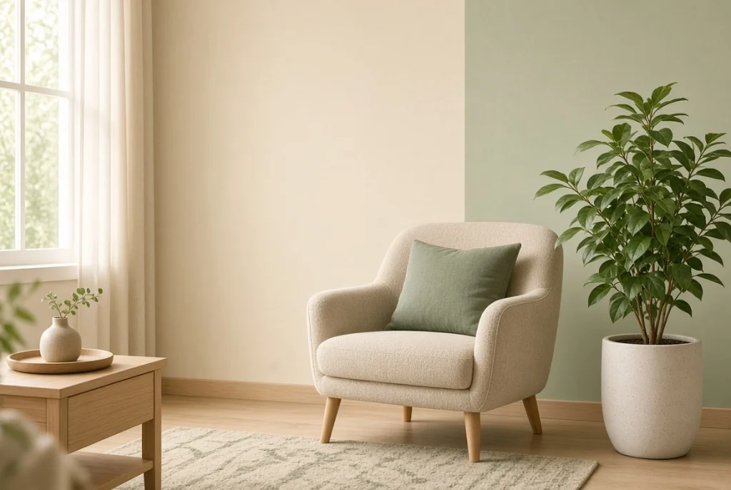 Calm therapy room for postpartum depression counselling in Guelph